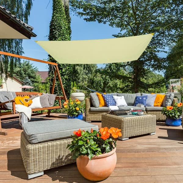 Skyggeseil Aktive Trekantet Krem 300 x 400 cm (4 enheter)