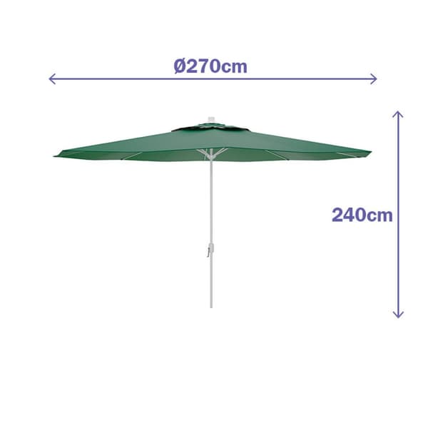 Aurinkovarjo Marbueno Grønn Polyester Stål Ø 270 cm