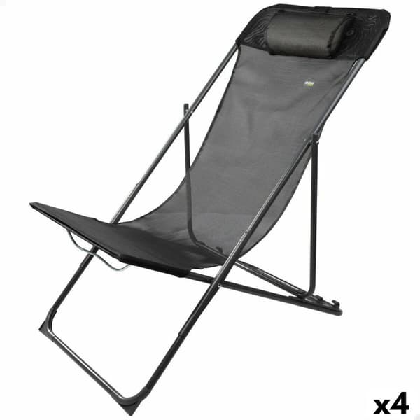 Liggende solseng Aktive Svart 53 x 87 x 78 cm (4 enheter)