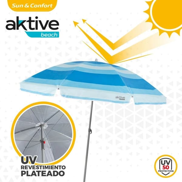 Aurinkovarjo Aktive Blå Polyester 200 x 194,5 x 200 cm (6 enheter)