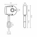 Miniatyrbilde 3 av 3: Mekanisme for opprulling av fortelt Micel TLD05 Hvit 7,7 x 3,5 x 17,5 cm Manual 1:11