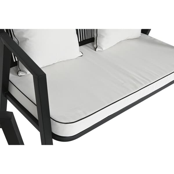 Hagemøbler Home ESPRIT Hvit Svart 123 x 66 x 72 cm 123 x 66 x 74 cm (4 Deler)