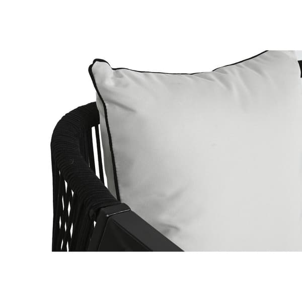 Hagemøbler Home ESPRIT Hvit Svart 123 x 66 x 72 cm 123 x 66 x 74 cm (4 Deler)