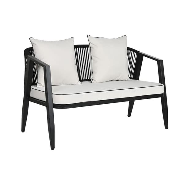 Hagemøbler Home ESPRIT Hvit Svart 123 x 66 x 72 cm 123 x 66 x 74 cm (4 Deler)