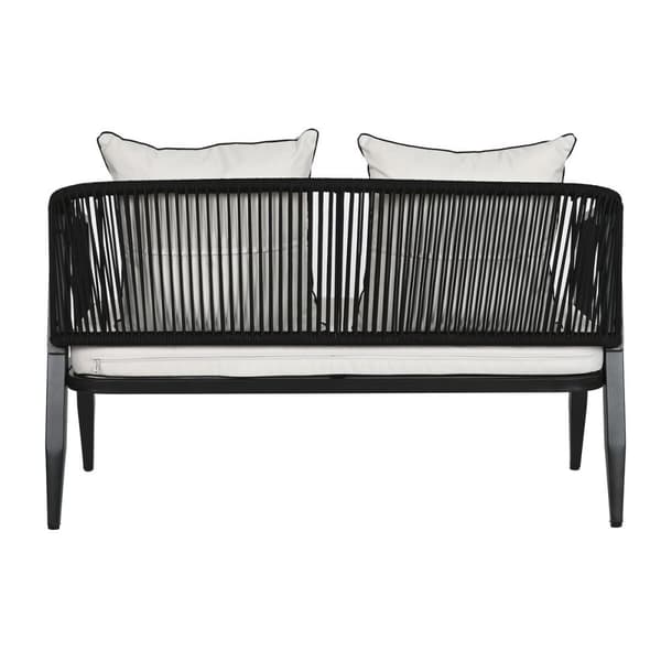 Hagemøbler Home ESPRIT Hvit Svart 123 x 66 x 72 cm 123 x 66 x 74 cm (4 Deler)