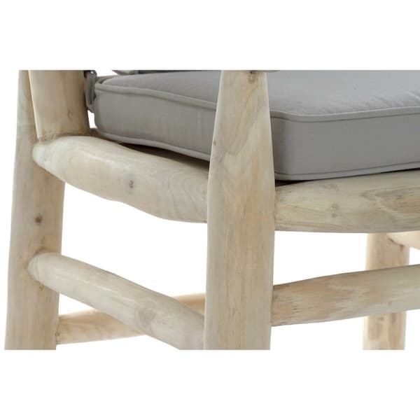 Hagesofa DKD Home Decor Naturell Lysegrp Teak 65 x 80 x 92 cm