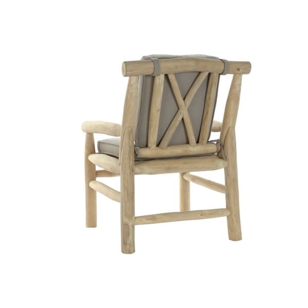 Hagesofa DKD Home Decor Naturell Lysegrp Teak 65 x 80 x 92 cm