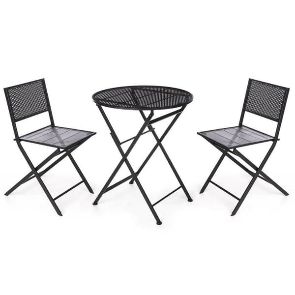 Bordsett med 2 stoler Ibergarden HS23377/78 Svart