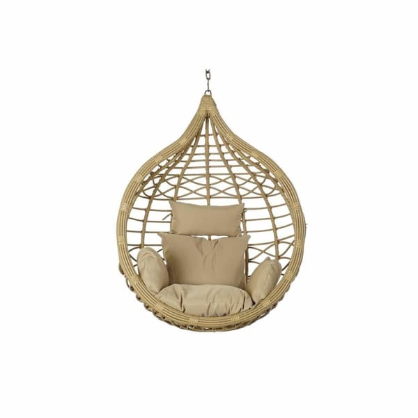 Hängande trädgårdsfåtölj DKD Home Decor Brun Beige Ljusbrun Aluminium syntetisk rattan 90 x 70 x 110 cm 100 x 70 x 125 cm (100 x