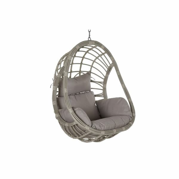 Hängande trädgårdsfåtölj DKD Home Decor 90 x 70 x 110 cm Grå syntetisk rattan Aluminium (92 x 70 x 113 cm)