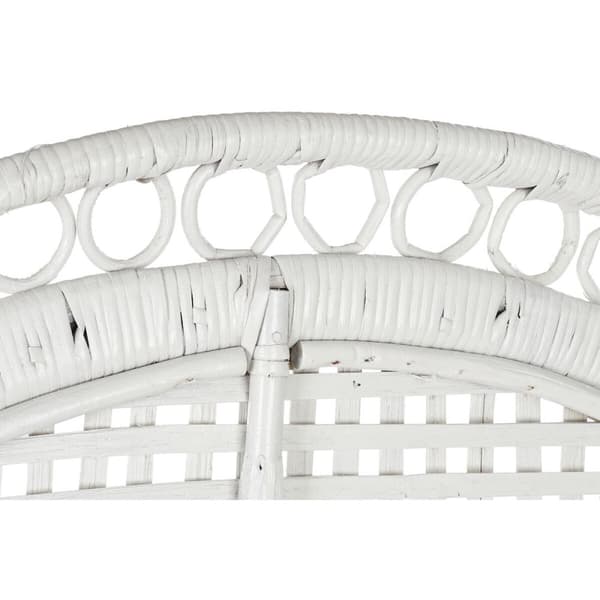 Trädgårdssoffa DKD Home Decor Vit Polyester Metall 30 x 40 cm 96 x 66 x 145 cm 96 x 66 x 140 cm