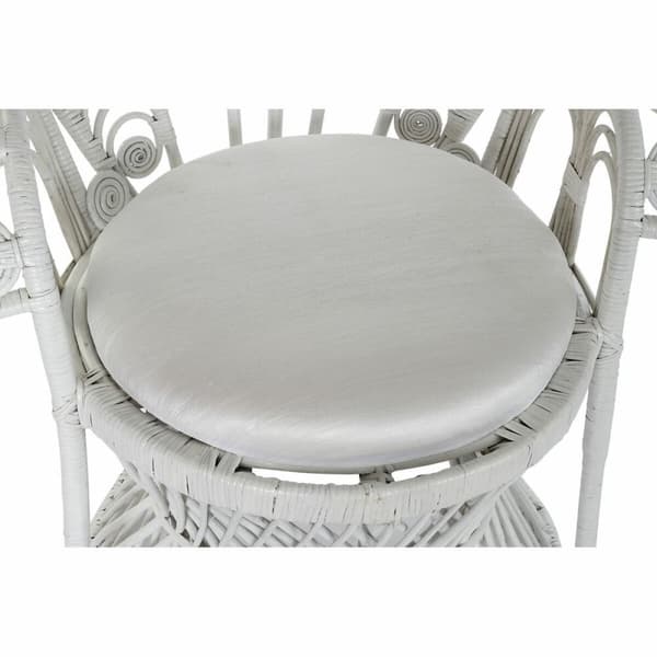 Trädgårdssoffa DKD Home Decor Vit Polyester Metall 30 x 40 cm 96 x 66 x 145 cm 96 x 66 x 140 cm