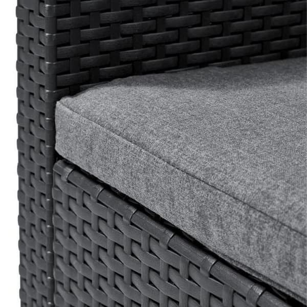 Trädgårdssoffa Allibert by KETER San Remo syntetisk rattan Mörkgrå PP (65 x 63 x 74 cm)