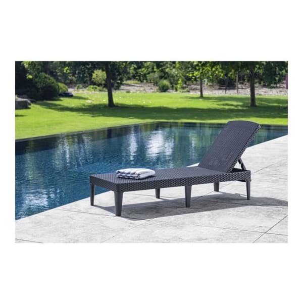 Šezlongas Allibert Jaipur Tumman harmaa 187 x 58 x 29 cm