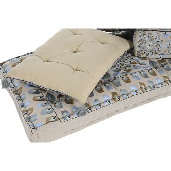 Trädgårdssoffa DKD Home Decor Blå Beige 155 x 76 x 65 cm 150 x 76 x 20 cm