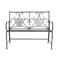 Miniatyrbillede 3 af 7: Bænk DKD Home Decor Sort Multifarvet Mosaik 111 x 54 x 88 cm
