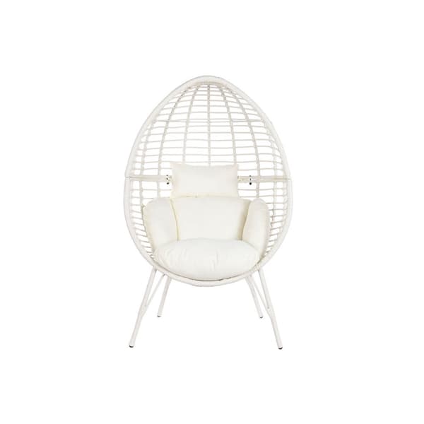 Puutarhasohva DKD Home Decor 90 x 65 x 151 cm Metalli synteettinen rottinki Valkoinen