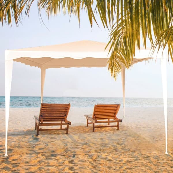 Gazebo Aktive 300 x 240 x 300 cm Metall Polyester Kräm