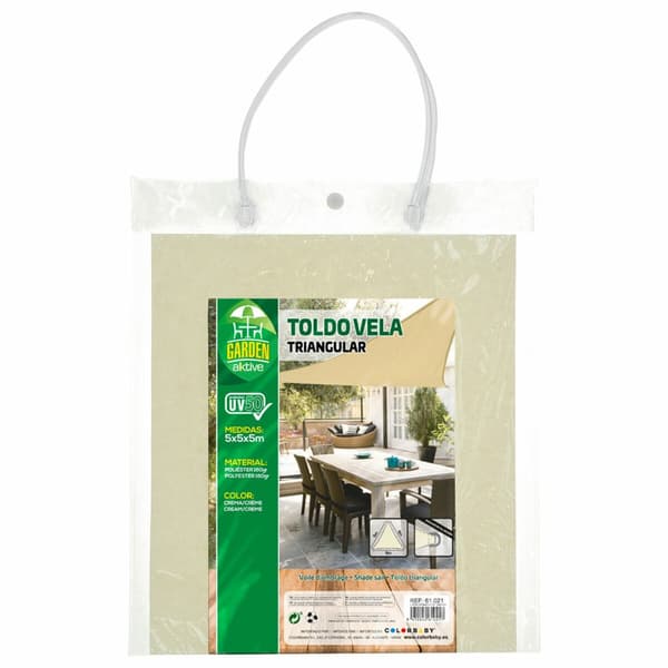 Skugga segel Aktive Triangulär Kräm 500 x 500 cm (4 antal)