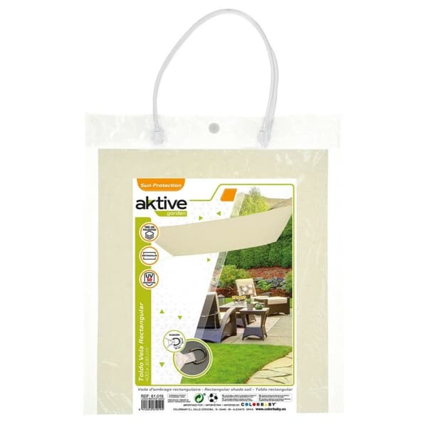 Skugga segel Aktive Triangulär Kräm 300 x 400 cm (4 antal)