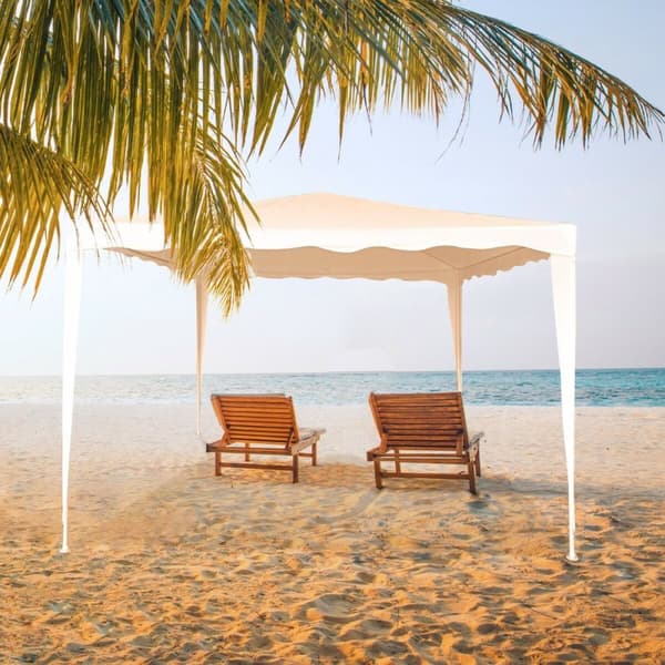 Gazebo Aktive 300 x 250 x 300 cm Stål Hvid Plastik