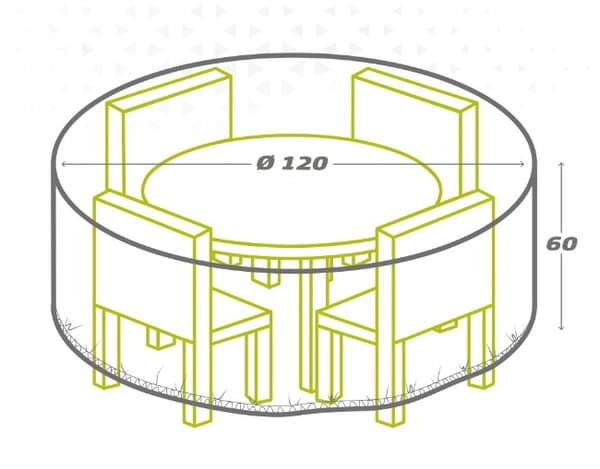 Beskyttende case Aktive Ø 120 cm Tabeller 120 x 60 x 120 cm (6 enheder)