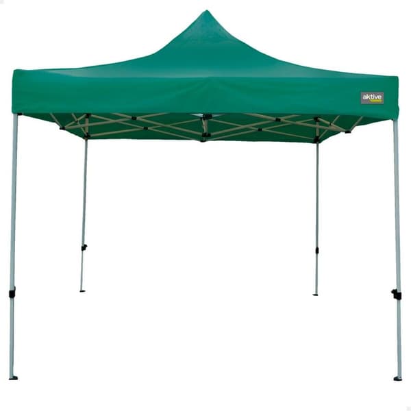 Gazebo Aktive Hopfällbar Justerbar höjd Stål Polyester 420D Oxford Grön 300 x 320 x 300 cm