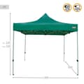 Miniatyrbillede 4 af 6: Gazebo Aktive Foldbar Justerbar højde Stål Polyester 420D Oxford Grøn 300 x 320 x 300 cm
