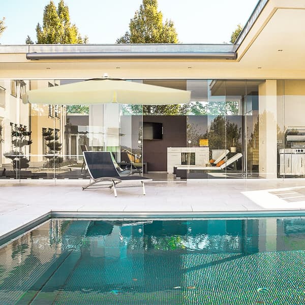 Marbueno Aluminium Parasoll 8 Spokes D270 cm Polyester Vit Trädgård, Pool och Terrass 10182