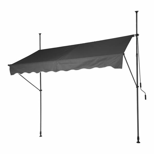 Markise Justerbar Grå Polyester 250 x 120 cm