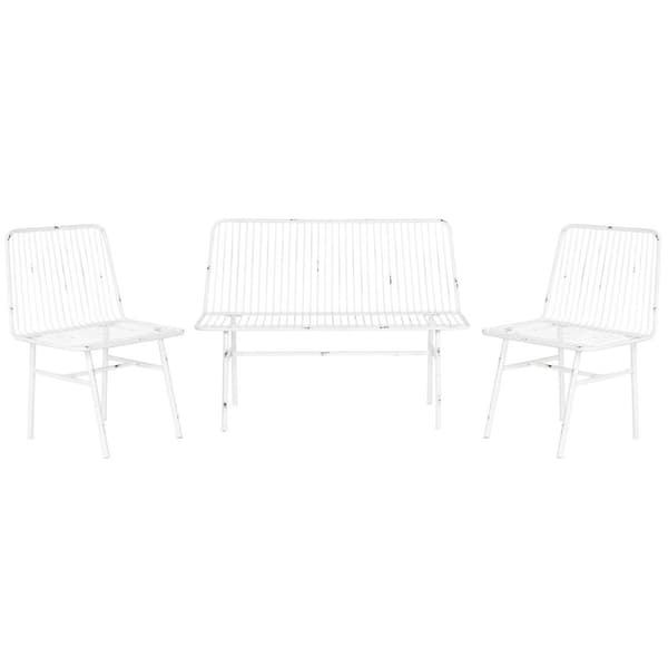 Garden furniture Home ESPRIT Valkoinen 115 x 53 x 83 cm (4 Kappaletta)