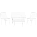 Pikkukuva 1 / 7: Garden furniture Home ESPRIT Valkoinen 115 x 53 x 83 cm (4 Kappaletta)