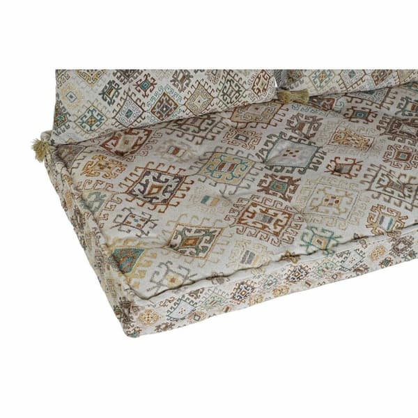 2-paikkainen sohva DKD Home Decor Keltainen Ruskea Beige 145 x 76 x 13 cm