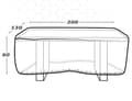 Pikkukuva 6 / 6: Suojakotelo Aktive Pöydät Polyetyleeni 200 x 60 x 130 cm (6 osaa)
