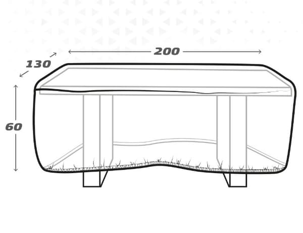 Suojakotelo Aktive Pöydät Polyetyleeni 200 x 60 x 130 cm (6 osaa)