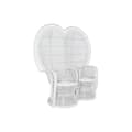 Pikkukuva 1 / 5: Puutarhasohva DKD Home Decor Valkoinen 188 x 50 x 140 cm 154 x 70 x 144 cm 15700 x 68 x 145,5 cm