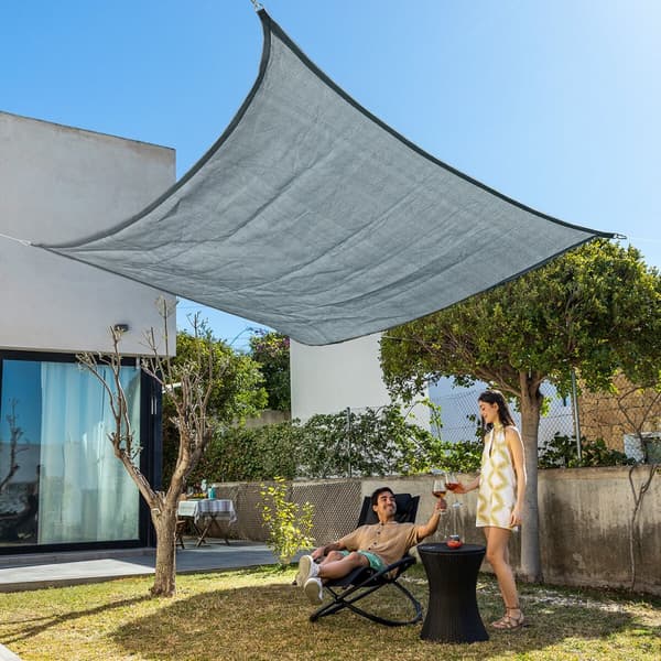 Suorakaiteen muotoinen varjostava purjekatos Shazail InnovaGoods 2 x 3 m - Harmaa