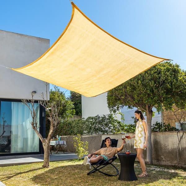 Suorakaiteen muotoinen varjostava purjekatos Shazail InnovaGoods 2 x 3 m - Harmaa