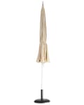 Miniatyrbilde 5 av 8: Parasoll Beige Hvit Polyesterstoff Aluminiumsstang ø 245 cm Moderne design Hagemøbler Solskjerming