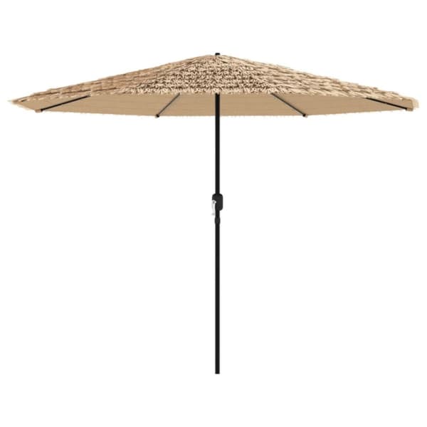 vidaXL Hageparasoll med LED med stålstang brun 324x324x247 cm