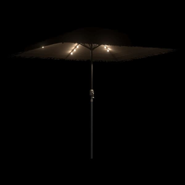 vidaXL Puutarhavarjo LED-valot ja terästanko ruskea 248x248x248 cm