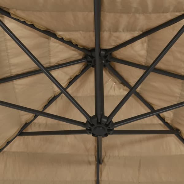 vidaXL Puutarhavarjo LED-valot ja terästanko ruskea 248x248x248 cm