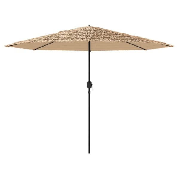 vidaXL Hageparasoll med stålstang brun 388x388x248 cm
