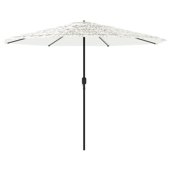 vidaXL Hageparasoll med stålstang hvit 388x388x248 cm