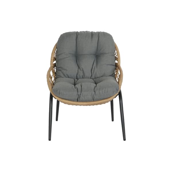 Set med bord och 2 fåtöljer DKD Home Decor Svart Grå Orange Naturell 55 x 55 x 47 cm