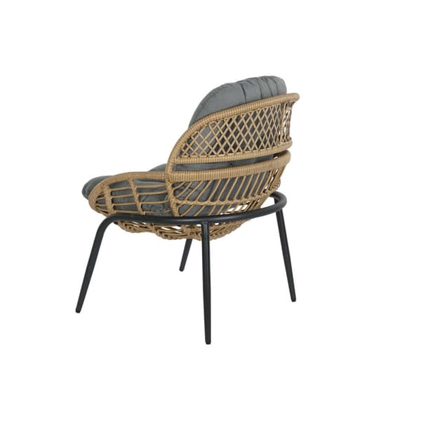 Bordsett med 2 Lenestoler DKD Home Decor Svart Grå Oransje Naturell 55 x 55 x 47 cm