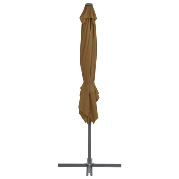 Aurinkovarjo cantilever terästolpalla 250x250 cm taupe