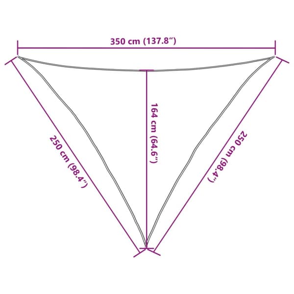 Aurinkopurje hiekka 2,5x2,5x3,5 m 100% Oxford polyesteri