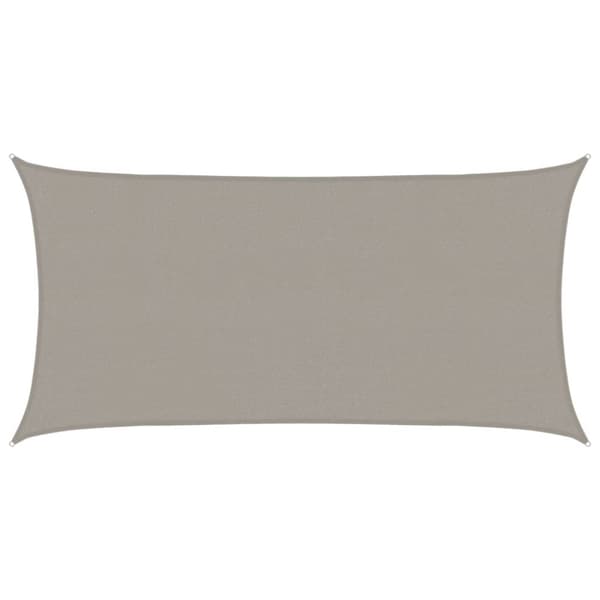 Solsegel 160 g/m² rektangulär ljusgrå 2x4 m HDPE