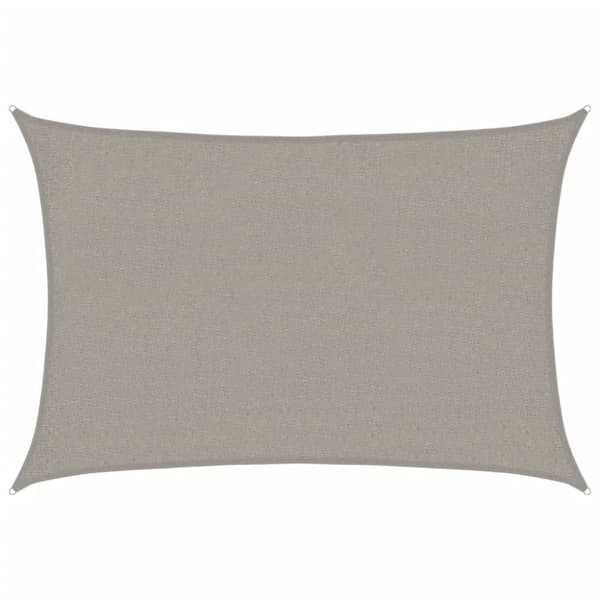Solsegel 160 g/m² rektangulär ljusgrå 2x3 m HDPE